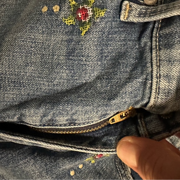 Lucky Brand 🍀 Ava Skinny floral embroidered cross stitched jeans size 4/27 NWOT - Picture 6 of 8